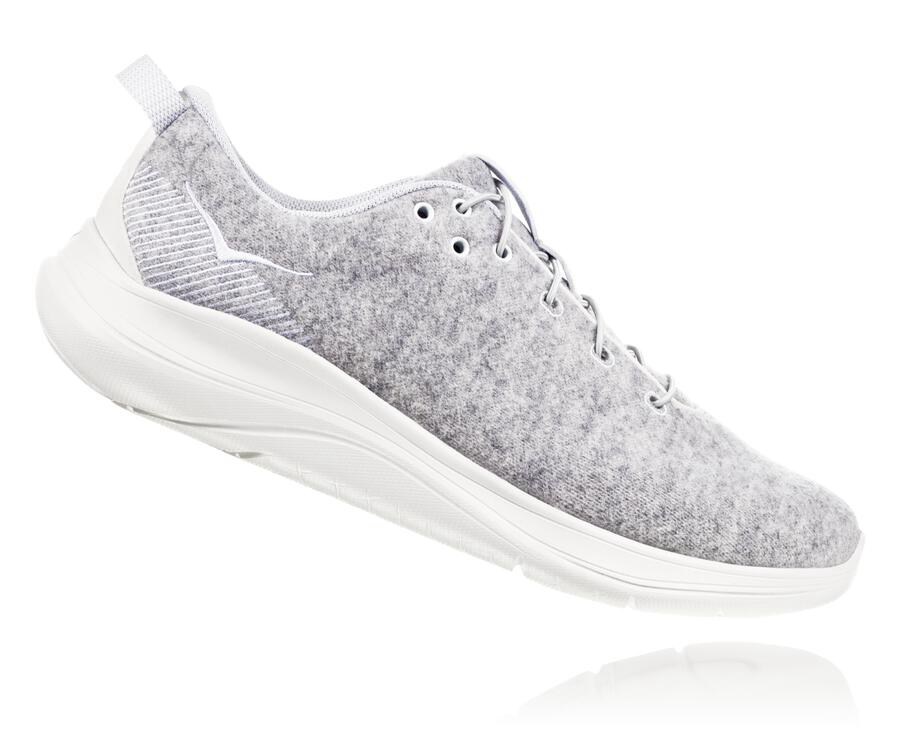 Hoka One One Koşu Ayakkabısı Kadın Gri - Hupana Flow Wool - NR7382159